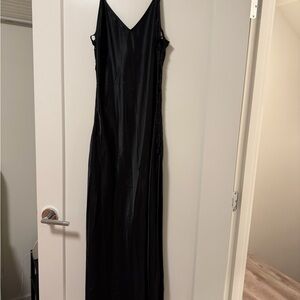 VINTAGE Victoria's Secret Black Satin Dress
